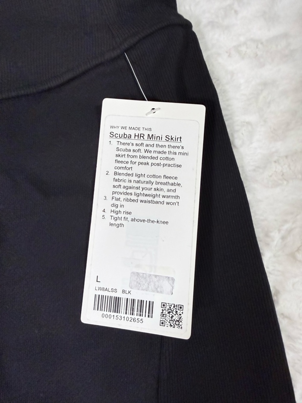 Lululemon Scuba HR high rise Black Performance Mini Skirt - NWT - size L - Picture 5 of 13